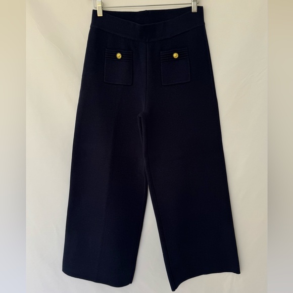 L'AGENCE Navy Wide-Leg Pants Madrid - Picture 5 of 9